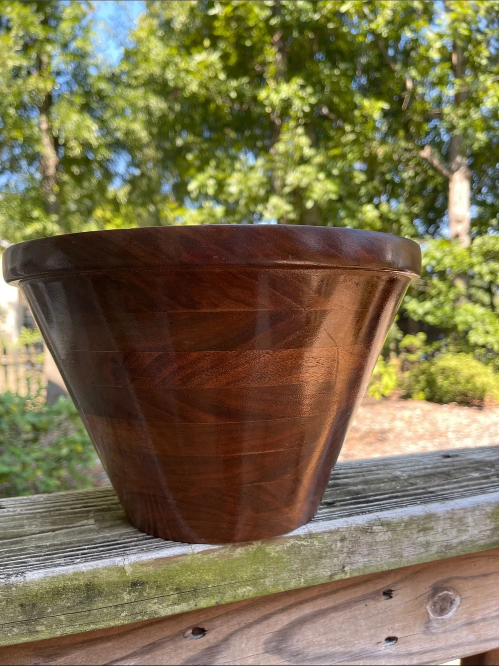 Vintage Hand Turned Wood Bowl